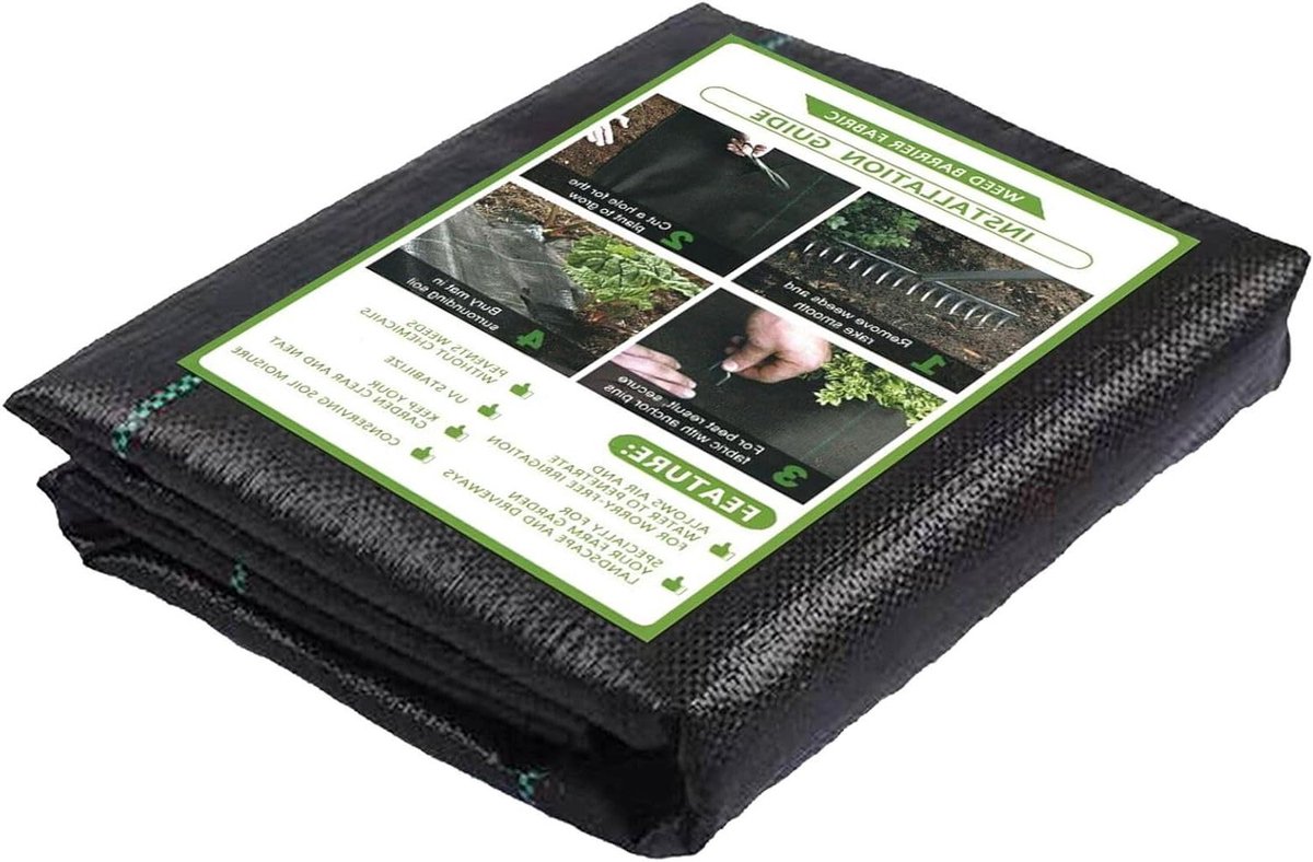 Onkruiddoek Tuinvlies - Worteldoek Anti-onkruid - Tuinonderhoud - Scheurbestendig UV-gestabiliseerd - 1m x 10m - Zwart