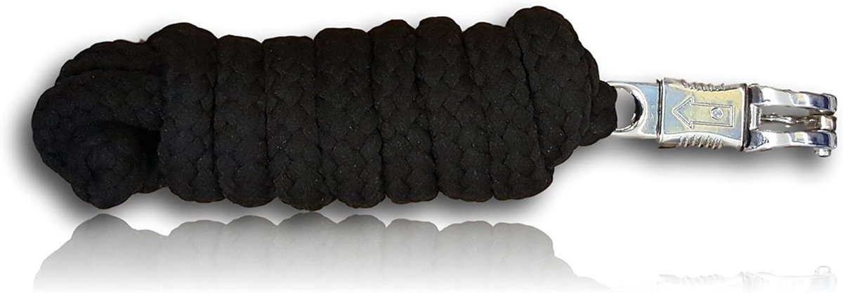 Lood Touw Paard - Leidlijn Paniekhaak - Stal Werkzaamheden - Robuust Katoen - 205 cm - Blauw