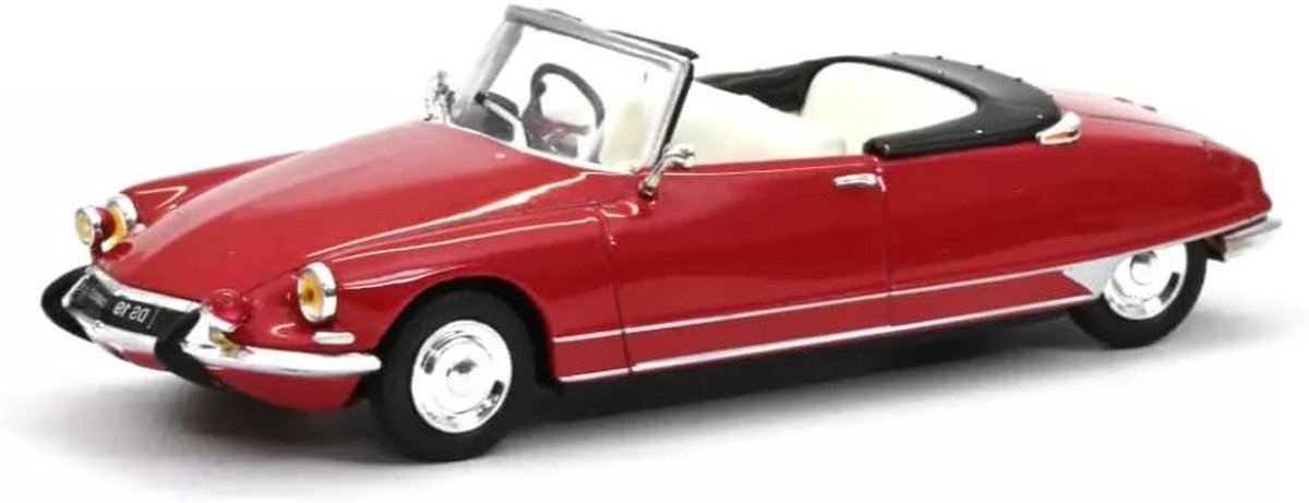 Miniatuur auto DS 19 Cabriolet rood schaal 1:43