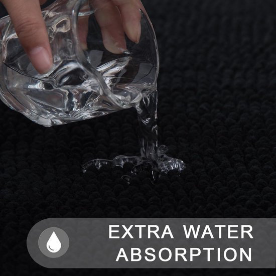 Badmat antislip, 50 x 120 cm extra lange chenille-badmatten voor badkamervloer, super absorberende en wasbare dikke badkamertapijtloper — afbeelding 4