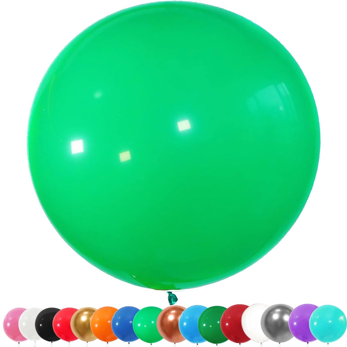 Grote ballonnen, 91 cm grote ballonnen, groene latexballon, grote ballonnen XXL, enorme latex ballonnen, voor bruiloft, babyshower, verjaardag, feest, decoratie (91 cm)