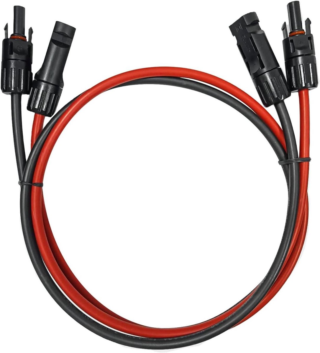 Verlengkabel Zonnepanelen - Solar Kabel Adapter - Energie Opwekken - Vertind Koper - 10 AWG - Rood Zwart