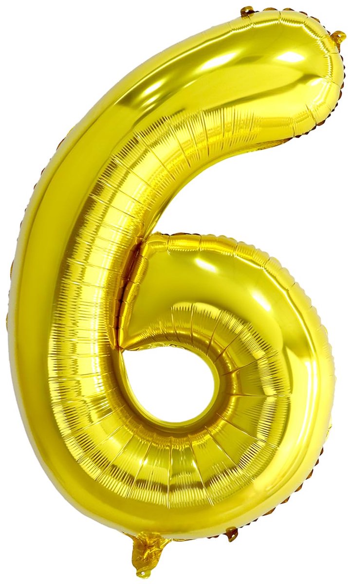 1 x grote folieballon in de vorm van cijfers voor kinderen, jongens en meisjes, 101,6 cm, lavendelpaars, grote folieballon in cijfervorm voor (goud, 6)