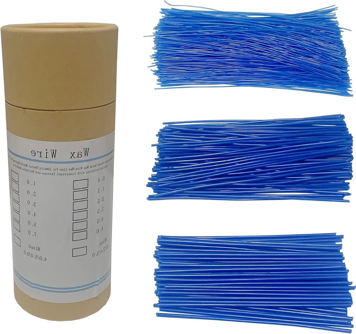 Wax Draad voor Sieraden - Gietwas Sieraden - Sieraden Maken - Drie Maten in Fles - 0.8-7.0 mm - Groen
