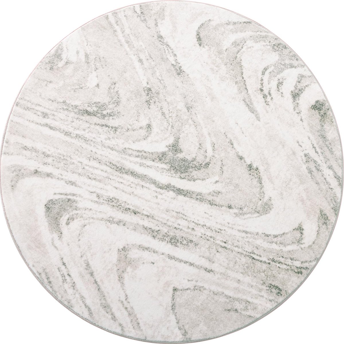 Rond, 150 cm, zacht en wollig, antislip, wasbaar, bedrukt vloertapijt voor woonkamer, slaapkamer (beige)