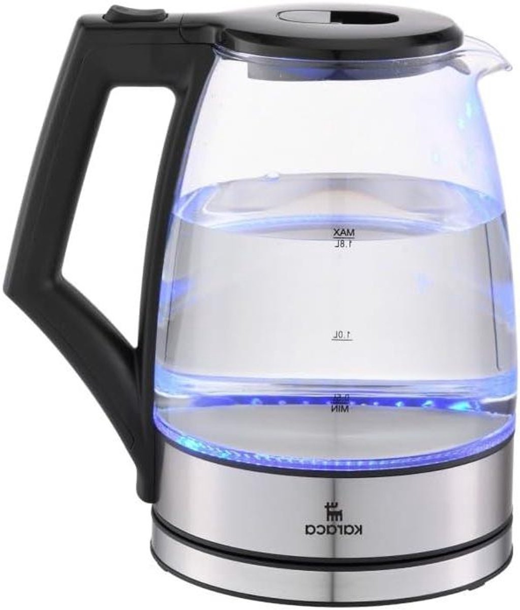 Glazen Waterkoker - Elektrische Waterkoker Glas - Snel Water Koken - Automatische Uitschakeling - 18 liter - Transparant