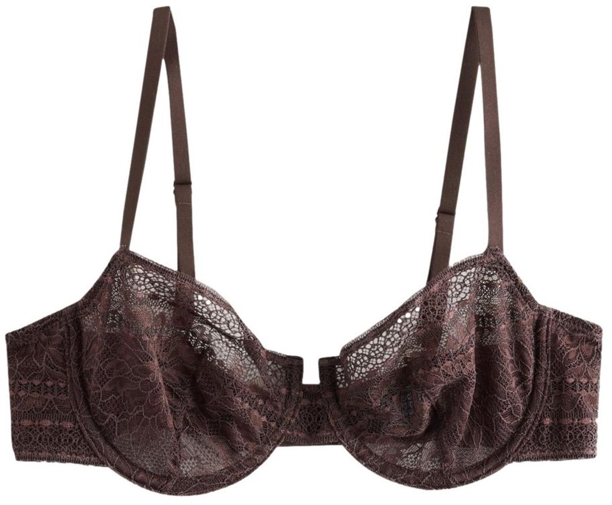 Next Dames - Premium balconette met kant en zonder beugels - Bruin Chocolate Brown