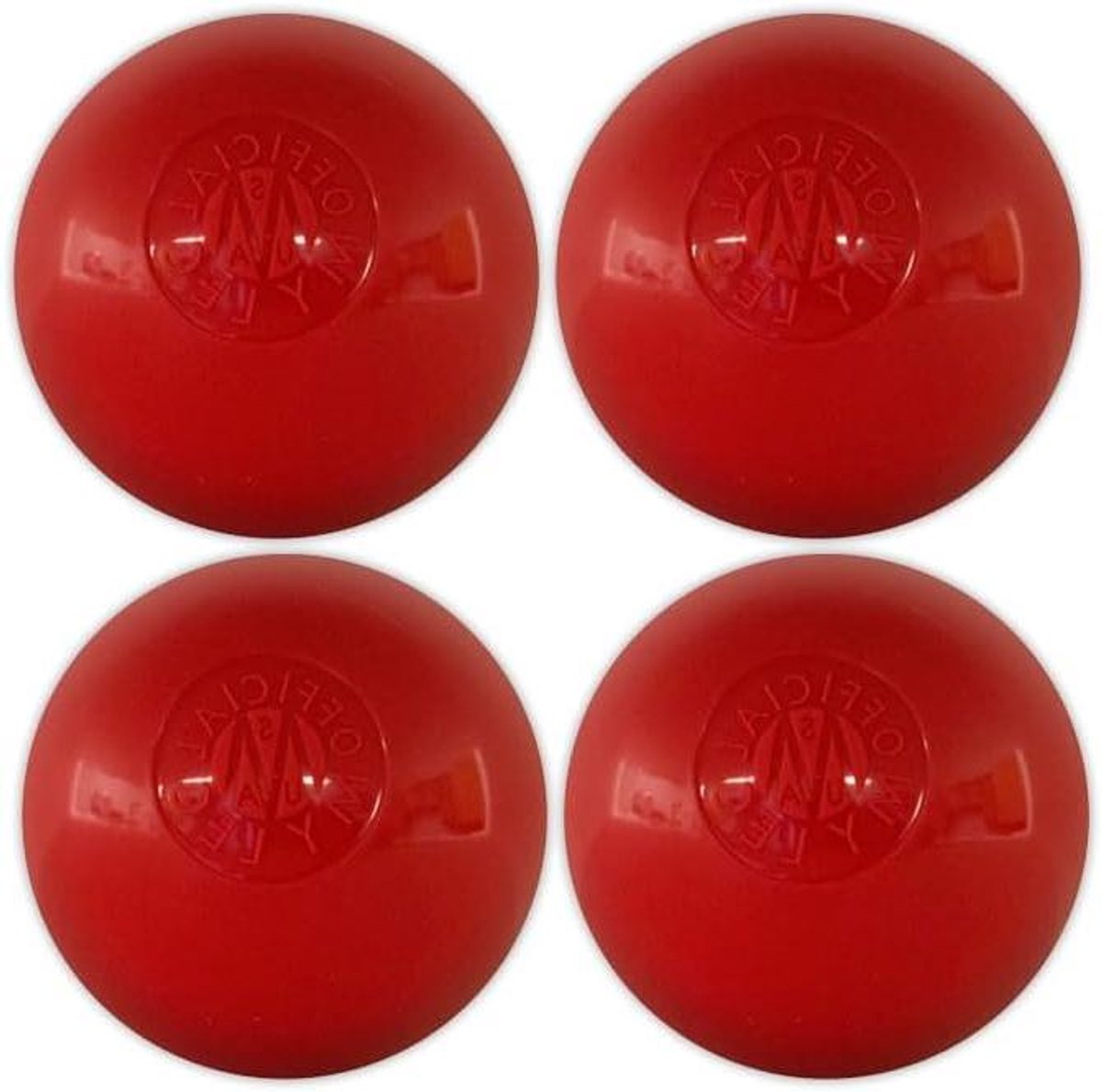 Rode Roller Hockeyballen Set van 4 Hoge Prestatie