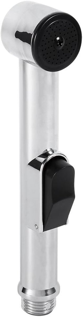 Bidet Handdouche - Douchetoilet - Persoonlijke Hygiëne - Eenvoudige Waterdrukregeling - 18 cm Hoogte - Zwart en Zilver