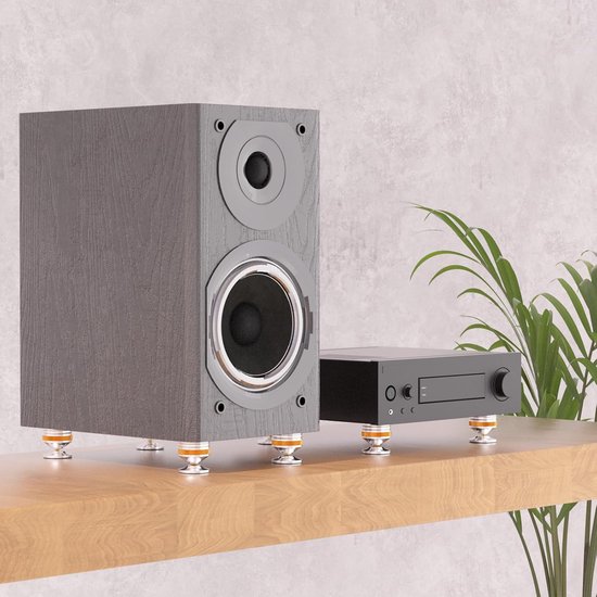 Universele Hifi Luidspreker Spikes en Isolatie Voeten - Hoogte Verstelbaar - voor Versterkers, Draaitafels en Audio Apparaten van Merkloos — afbeelding 3