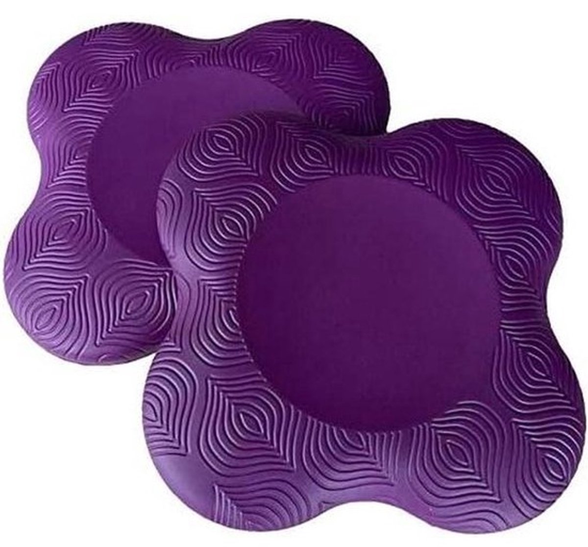 Kniebeschermer Kussen - Fitness Pad - Comfortabel Trainen - Ergonomische Vorm - 20 x 20 x 2 cm - Paars