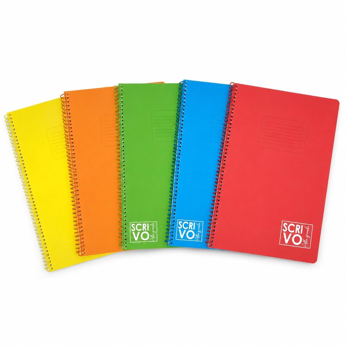 Set Notitieboeken 5 Stuks - Geruit 80 Vellen