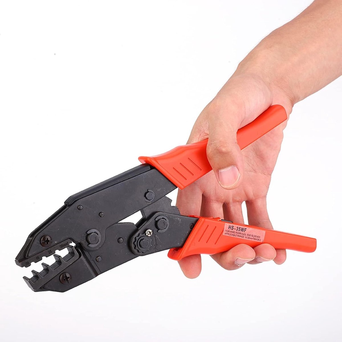 Professionele Crimping Tangen voor Elektriciens, Geschikt voor 10-35mm² Draad en Voorgeïsoleerde Buizen