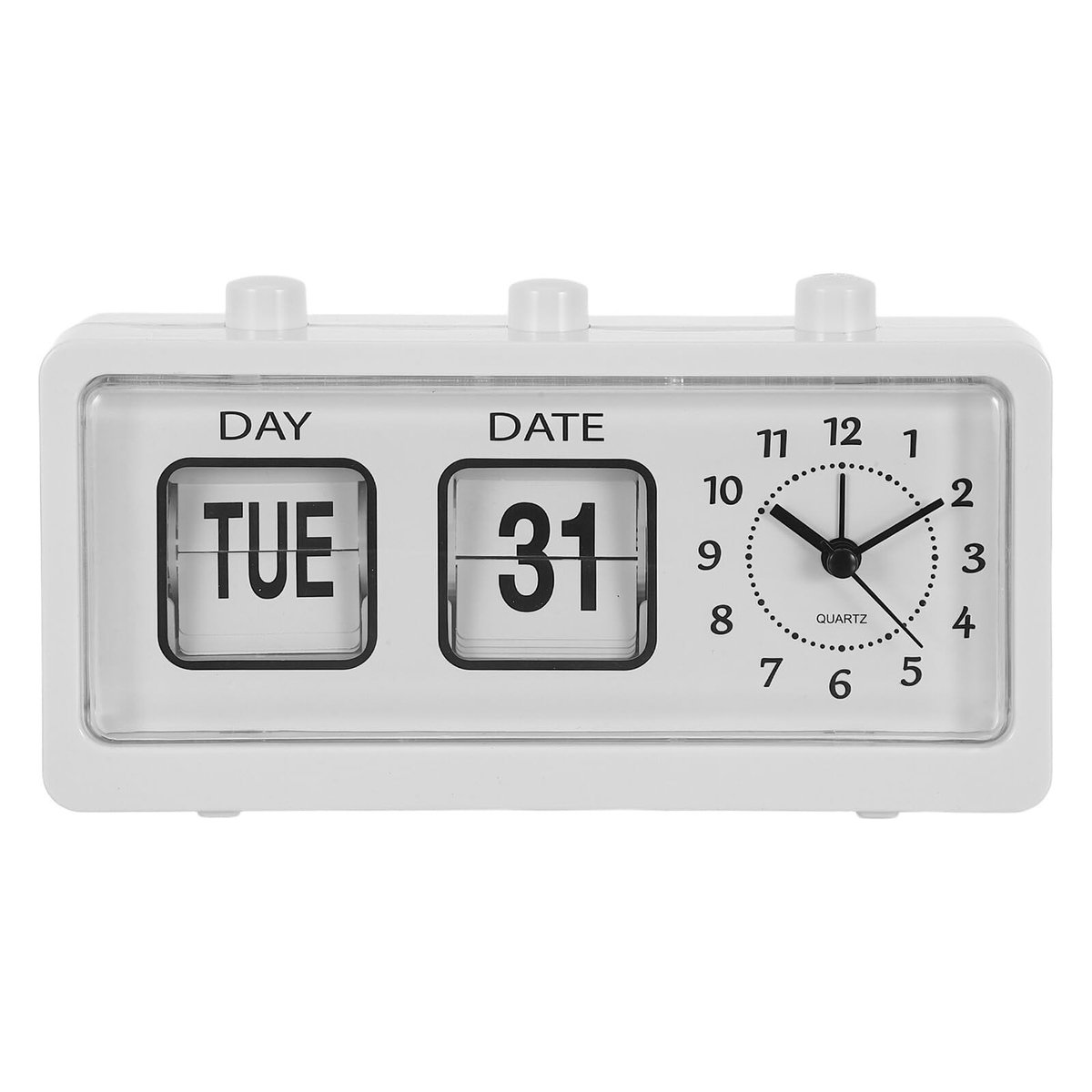 Retro Flip Alarm Klok - Wit - Zonder Batterij
