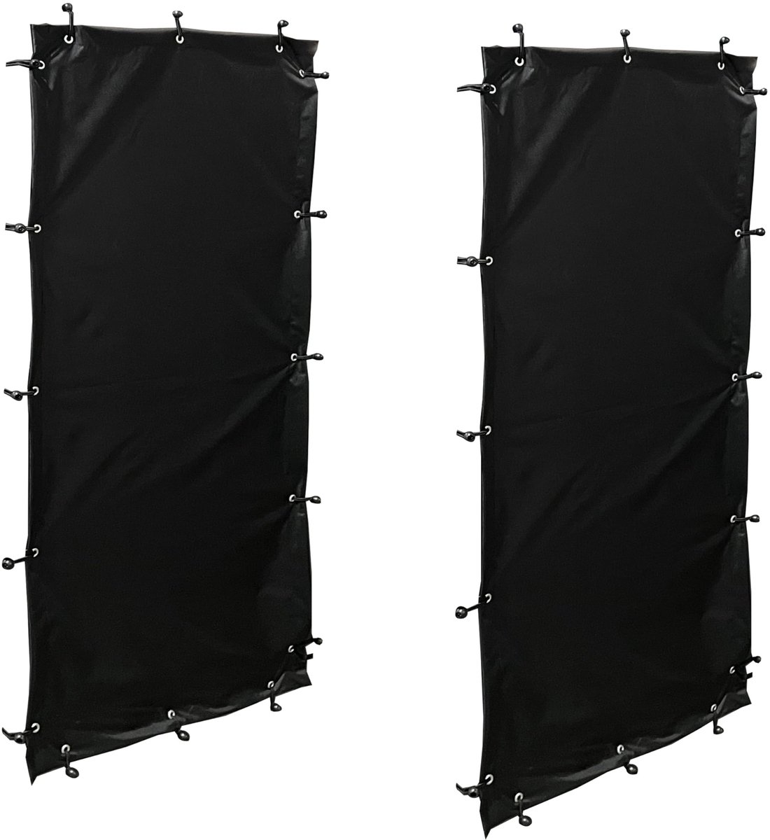 Weerbeschermingsset voor brandhoutrek - 98 x 148 cm - Zwart