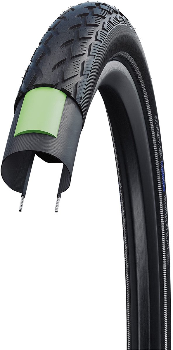Marathon Fietsband - 27.5 x 1.65 - Zwart met Reflectie