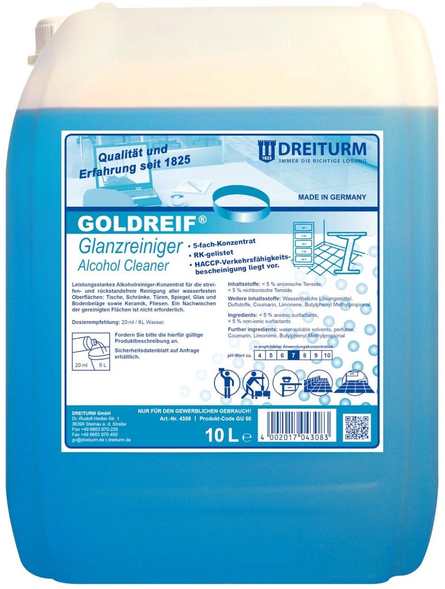 Glansreiniger - Concentraat voor Schoonmaken - 10 L