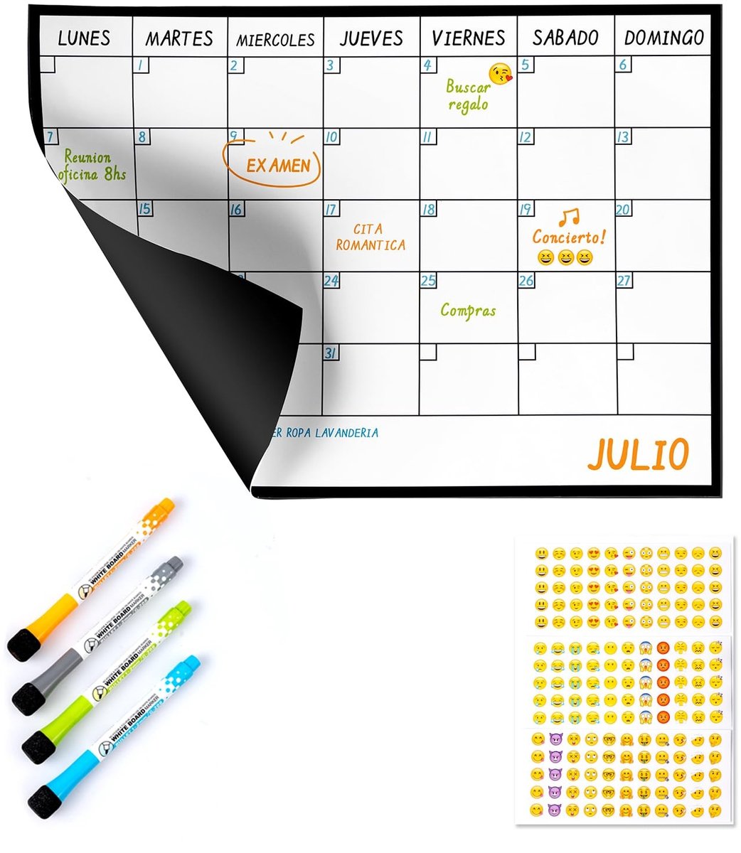 Magnetische Maandkalender voor de Koelkast - A3 Formaat