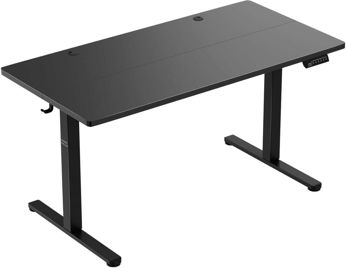 Elektrisch Hoogte Verstelbaar Bureau - Zwart, 140x70 cm