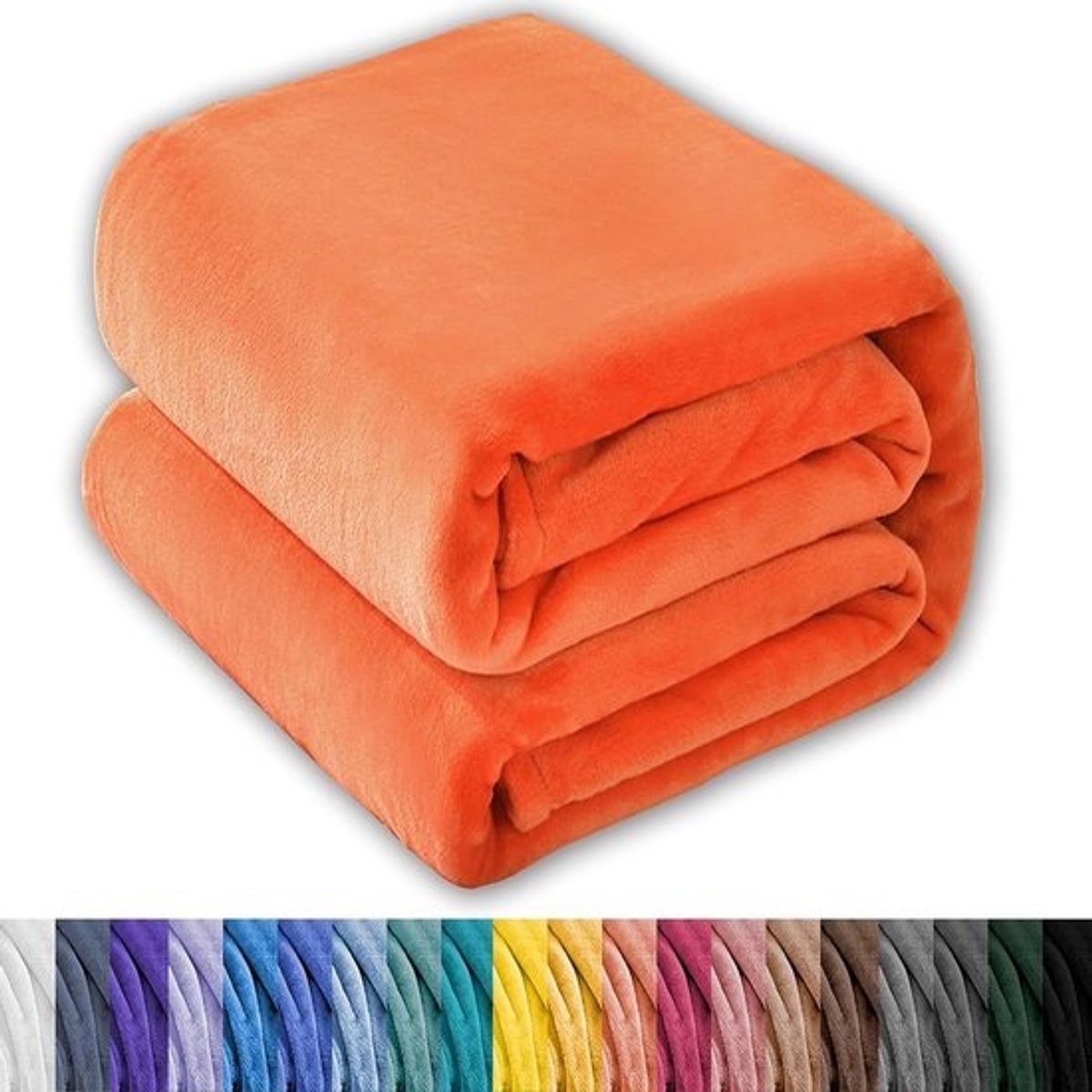 Fleecedeken - Woondeken Plaid - Comfort en Warmte - Extra Dik 230Gsm - 130 x 180 cm - Oranje