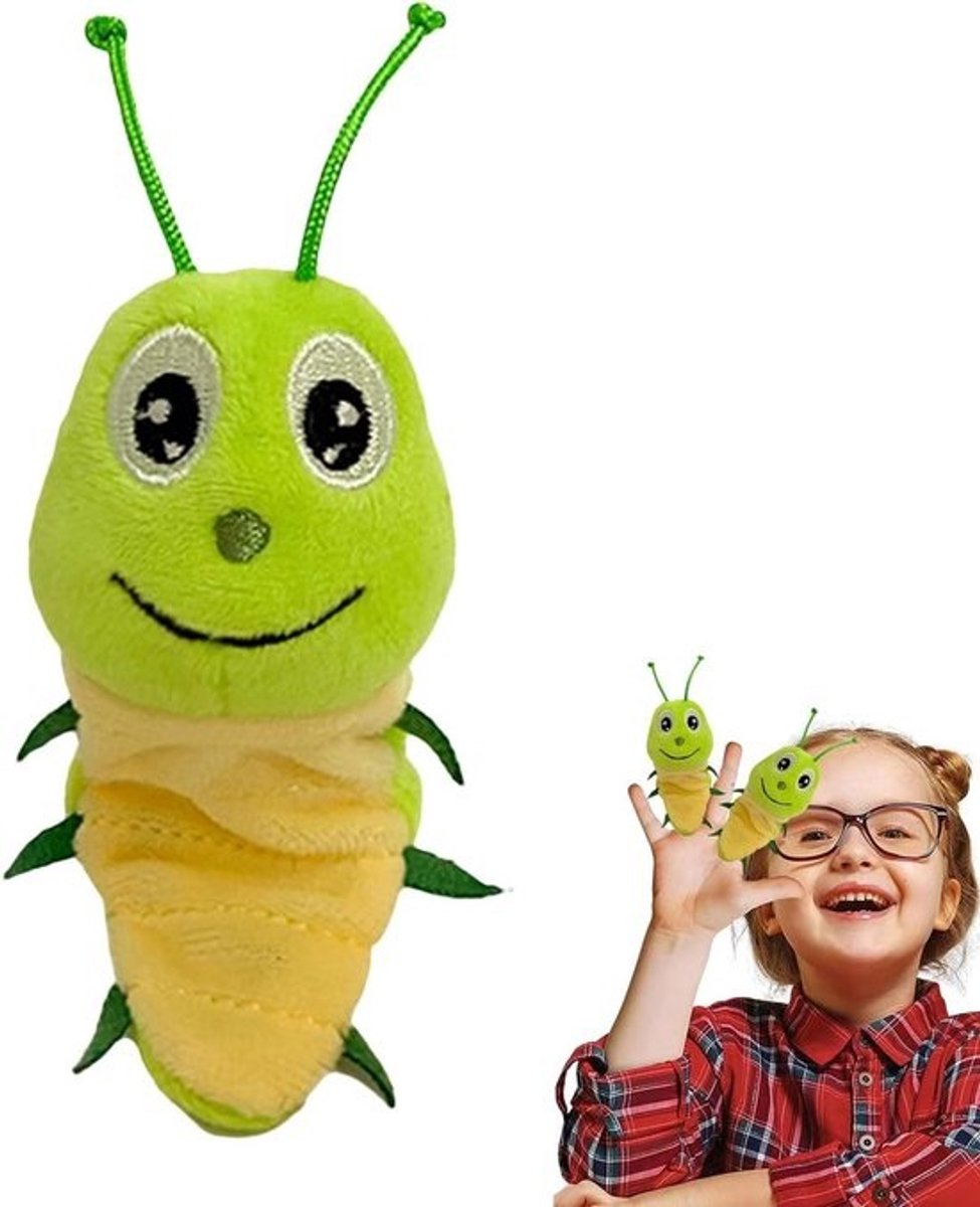 Dierenpop - Handpop lieveheersbeestje - Fantasierijk Spel - Realistisch Uiterlijk - 9 cm Hoogte - Multicolor