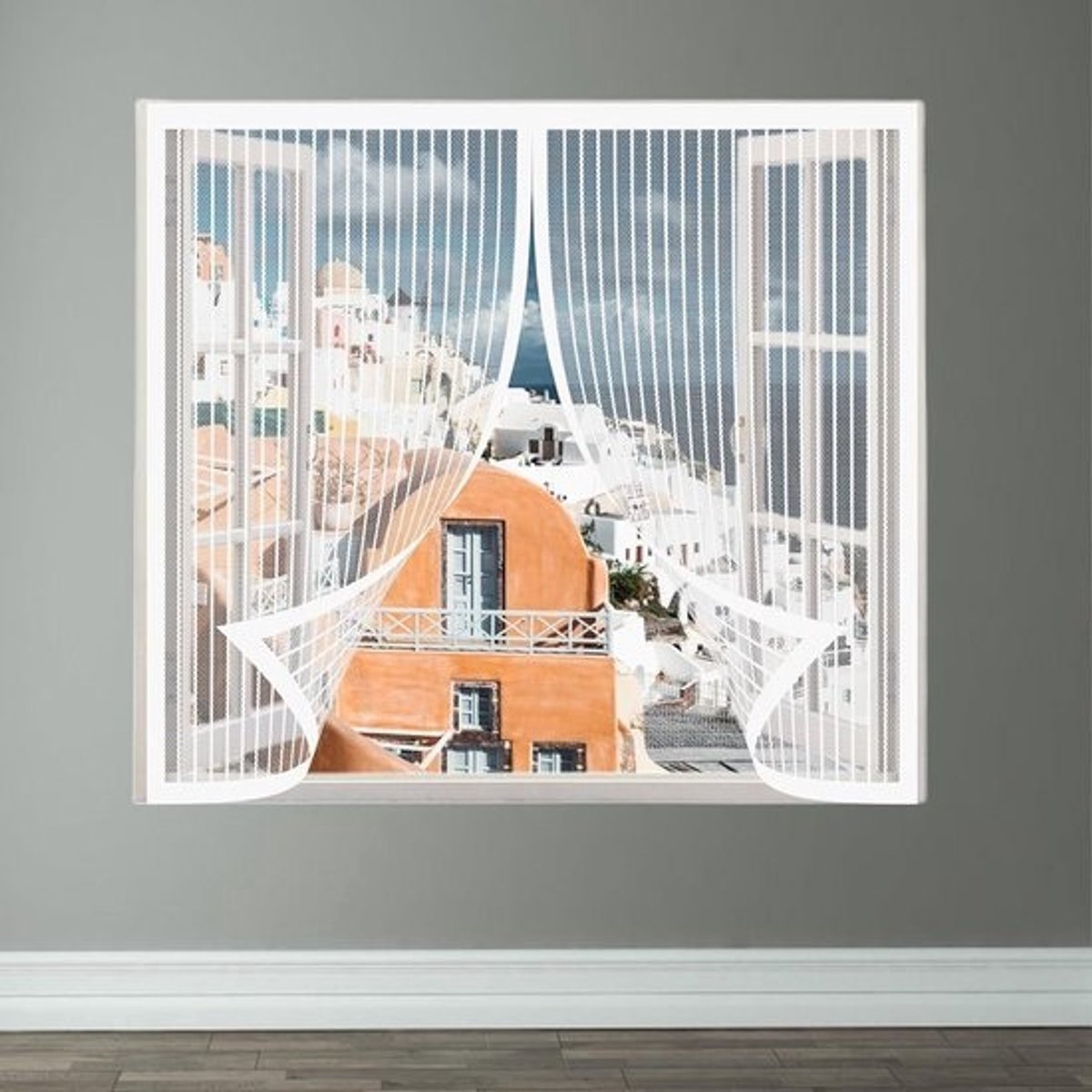 Magnetisch Vliegengordijn - Hor Deur - Insecten Buiten Houden - Montage Zonder Boren - 230 x 265 cm - Wit
