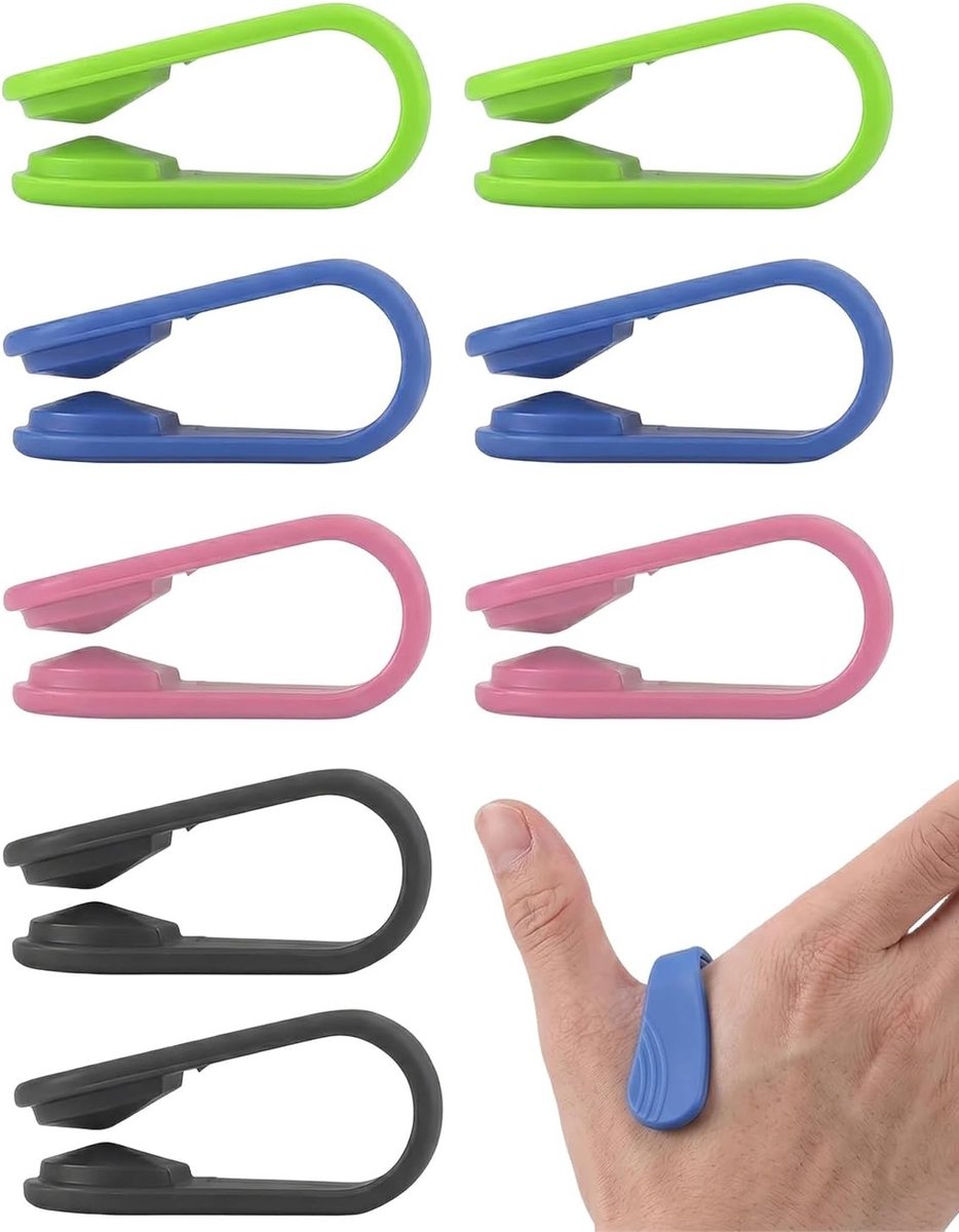 Set van 8 Acupressuur Clips in 4 Kleuren - Tegen Stress, Angst en Hoofdpijn, Draagbare Massageclips voor Drukpunten, Paniekaanvallen en Pijnverlichting