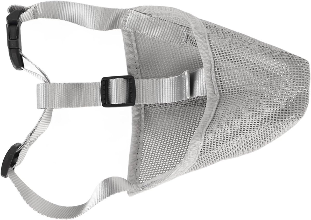 Ademend Verstelbaar Hondenmuilkorf van Mesh voor Bijten en Kauwen Voorkomen met Zacht Nylon Materiaal voor Veiligheid tijdens Training en Buitenactiviteiten (L)