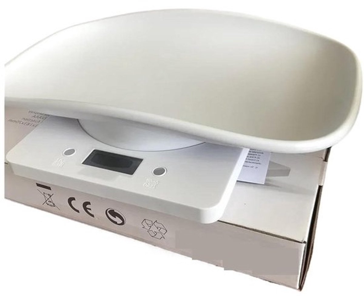 Digitale Keukenweegschaal - Precisie weegschaal Huisdieren - Nauwkeurig wegen - Hoge meetnauwkeurigheid - 10000 g - Wit