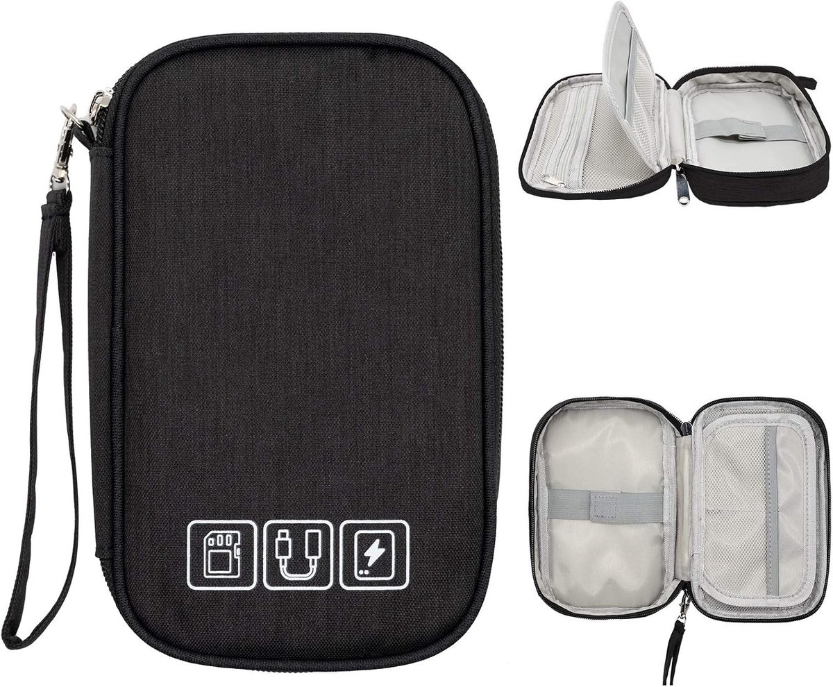 Compacte Waterdichte Kabel Organizer Tas voor Elektronische Accessoires en Kabels - Ideaal voor Reizen en Thuisgebruik