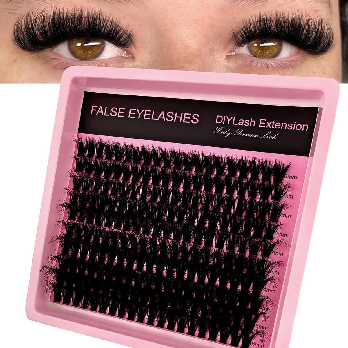 Fluffy Kunstwimpers Set van 200 Stuks - Dikke Cluster Wimpers voor Volle en Natuurlijke Ooglook, Perfect voor Wimperextensions en Make-up