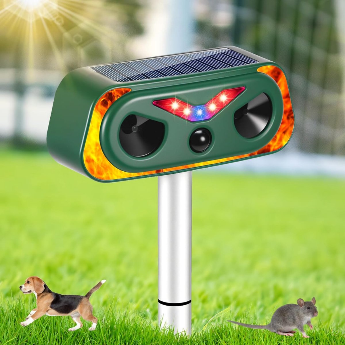 SP® Kattenverjager - Katten Verjager voor de Tuin - Dierenverjager Outdoor - Groen - 18cm x 7cm x 10cm