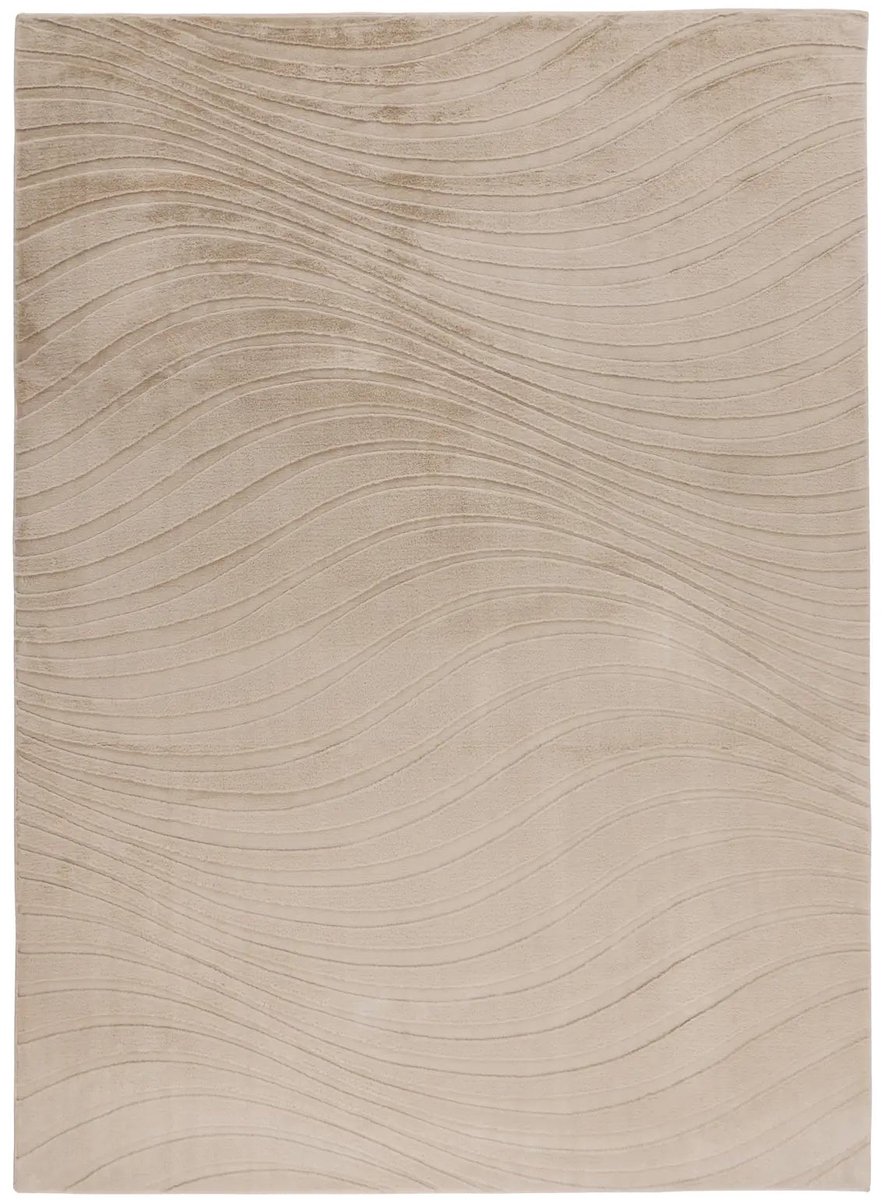 Dutch XXL Japandi Vloerkleed | Tapijt | Comfort | Golven | Beige | 80x150 cm
