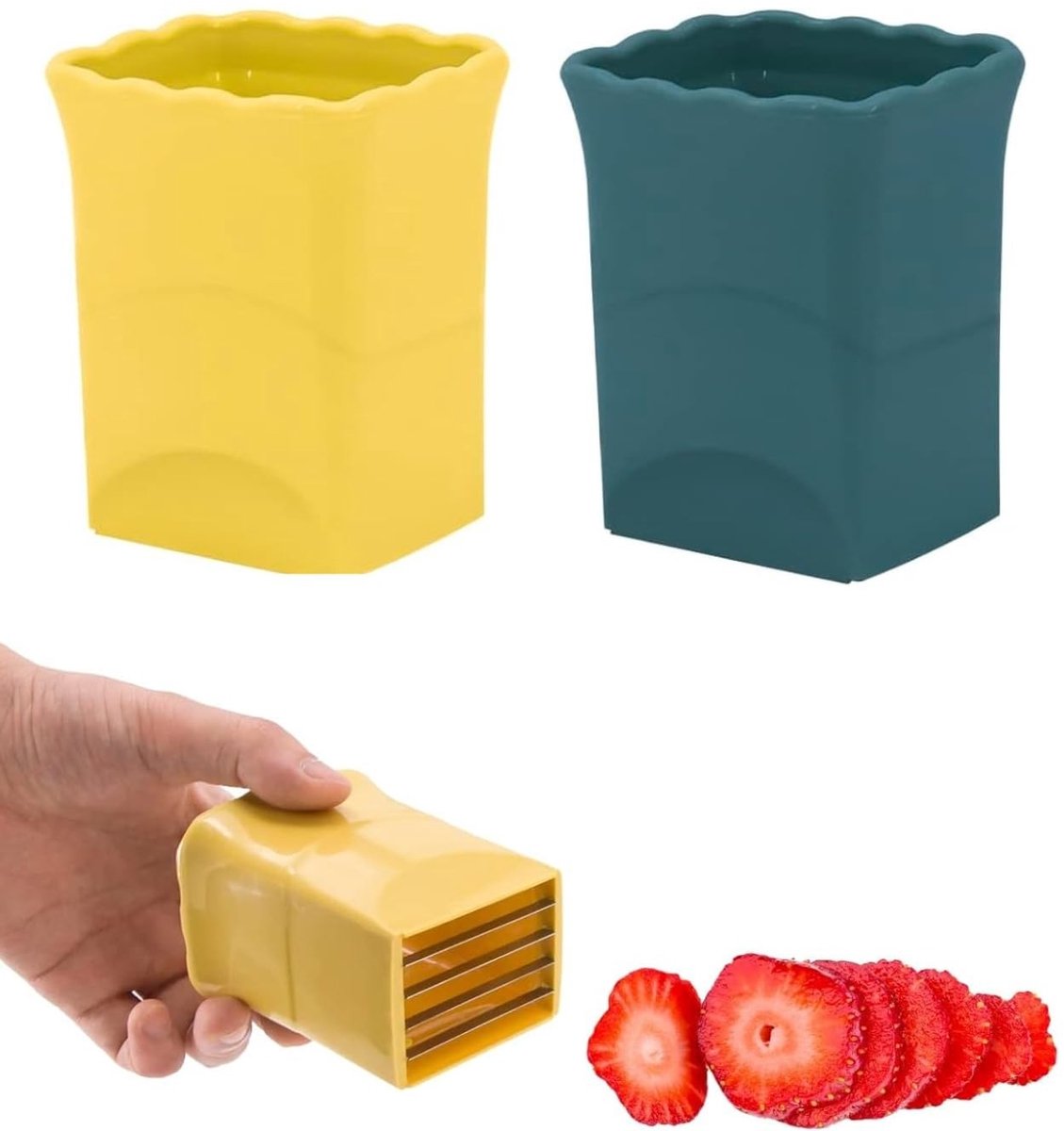 Multifunctionele Fruit Snijder - Set van 2 - Roestvrij staal