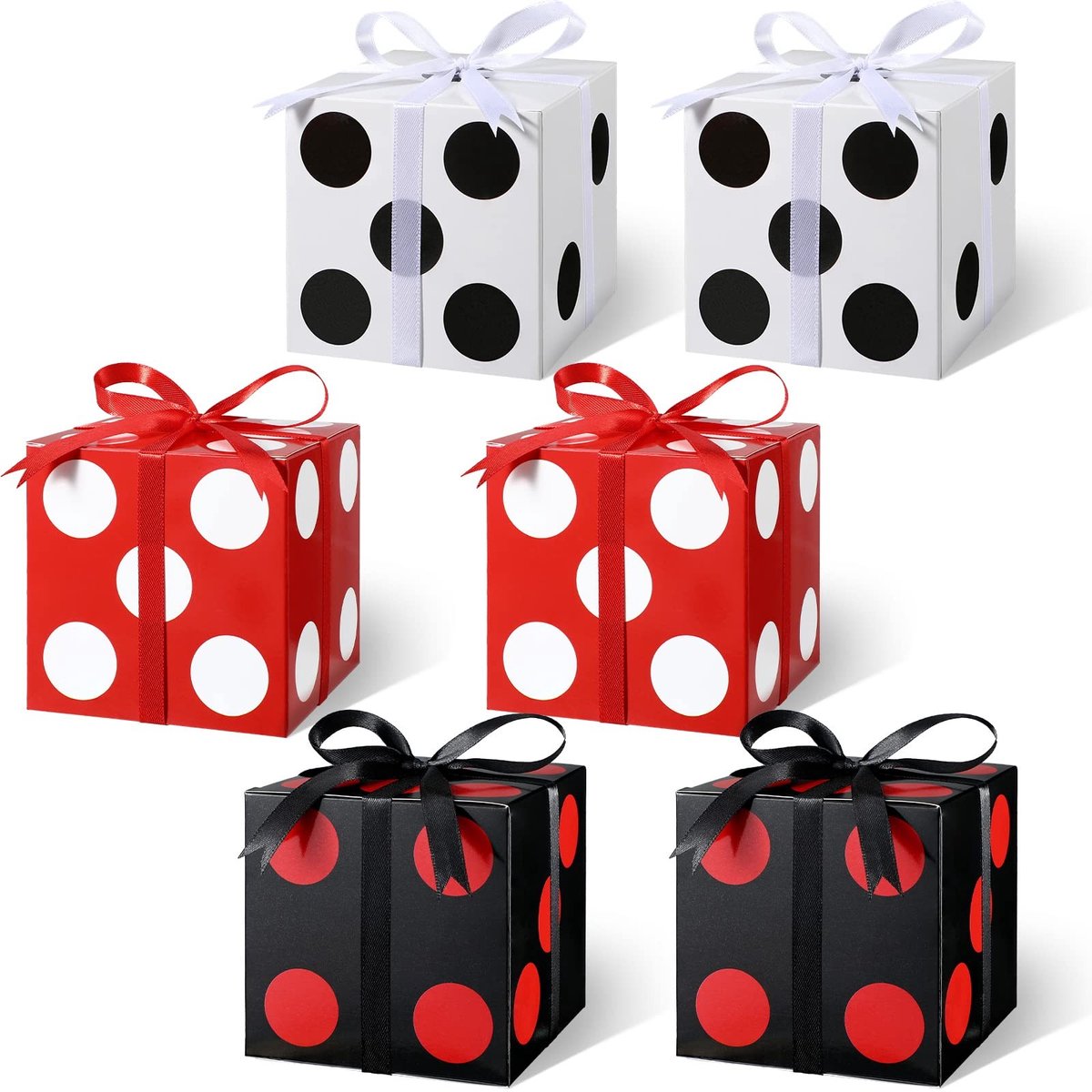 Casino Feestdoosjes - 24 Stuks - 10 x 10 x 10 cm