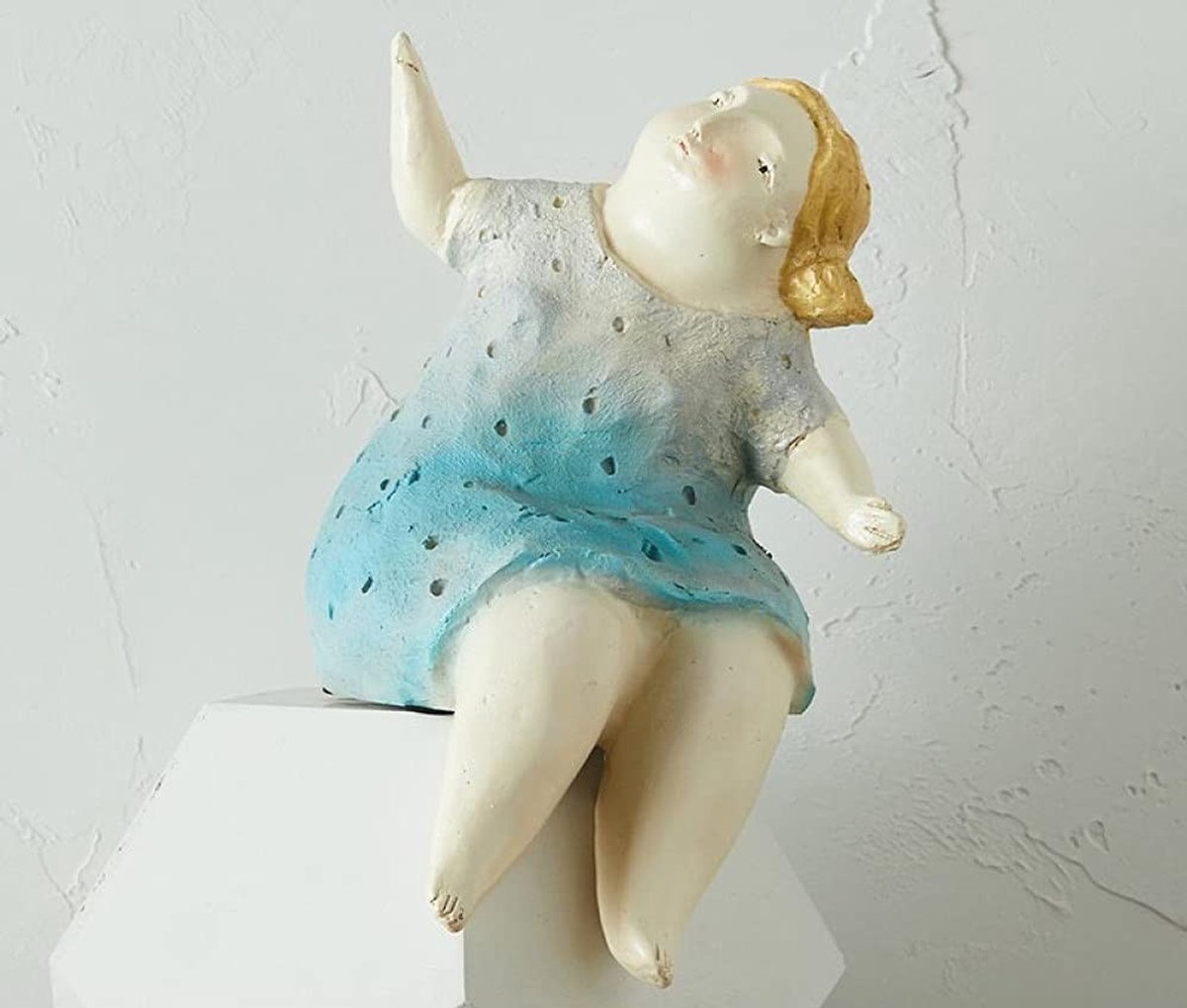 Resin Figurerende Standbeeld - Scandinavische Stijl - Blauw
