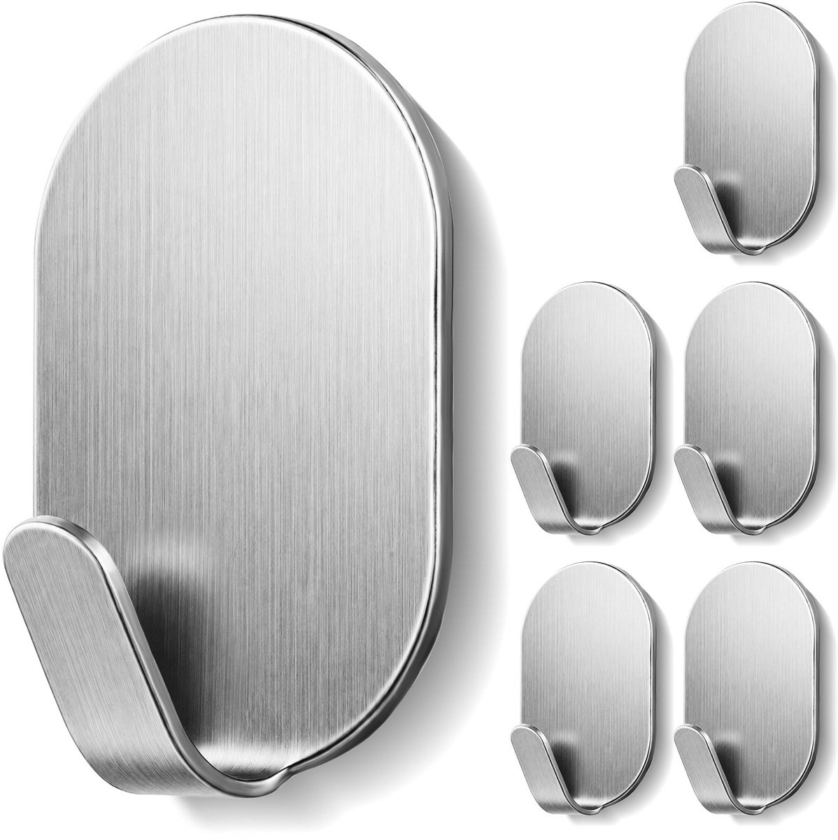 Adhesieve Haak Set - Sterk en Waterbestendig - 6 Stuks