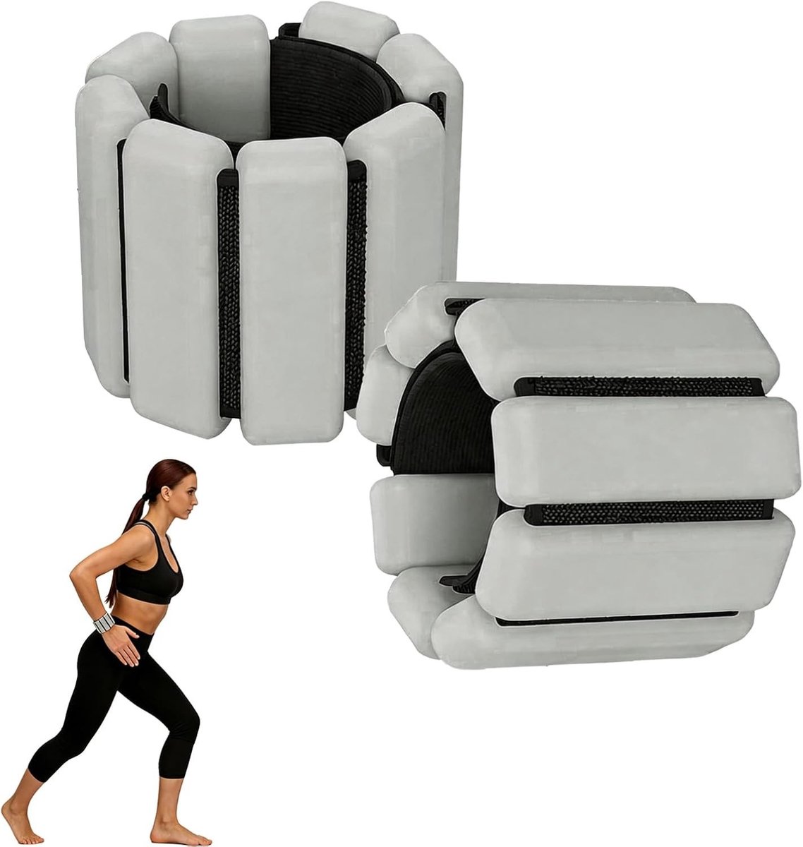 Verstelbare Pols- en Enkelgewichten, Draagbare Silicone Fitness Gewichten voor Jogging, Yoga en Krachttraining