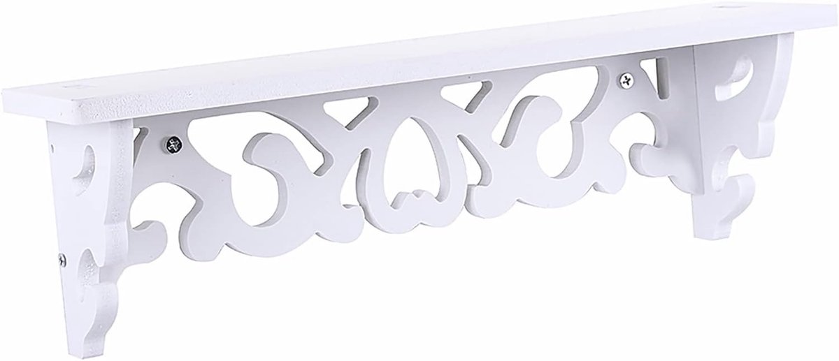 Witte Wandplanken voor Decoratie - Houten Gegraveerde Plank voor Opberging en Display in Huis