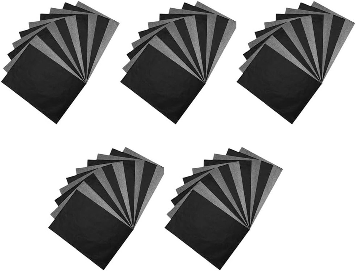 50 vellen zwart carbonpapier A4 voor overbrengen, afdrukken en sjabloneren met hoge precisie