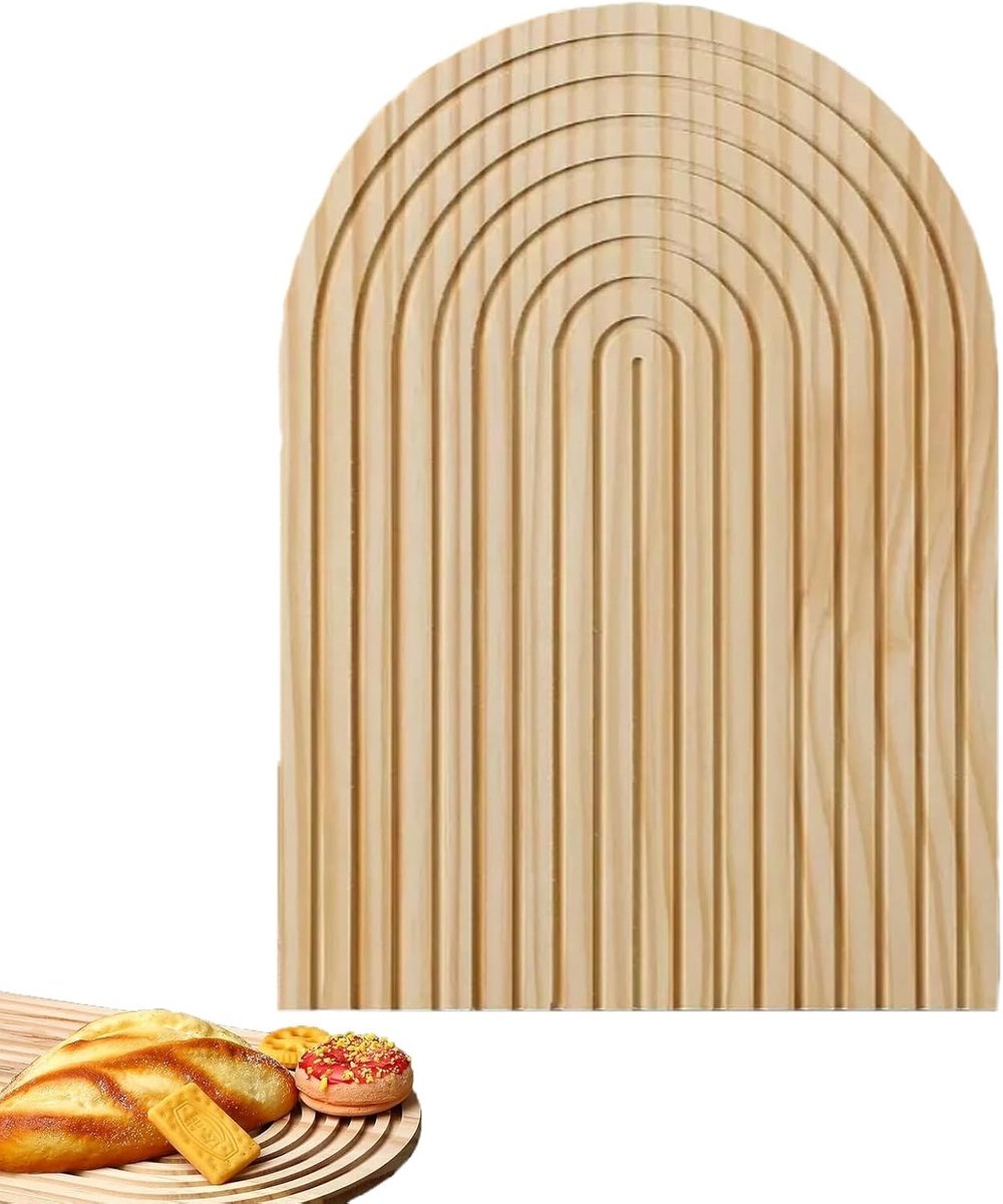 Boho Regenboog Houten Plank voor Keuken, Woonkamer, Slaapkamer en Kantoor - Decoratieve Opbergoplossing met Natuurlijke Materialen en Creatief Ontwerp