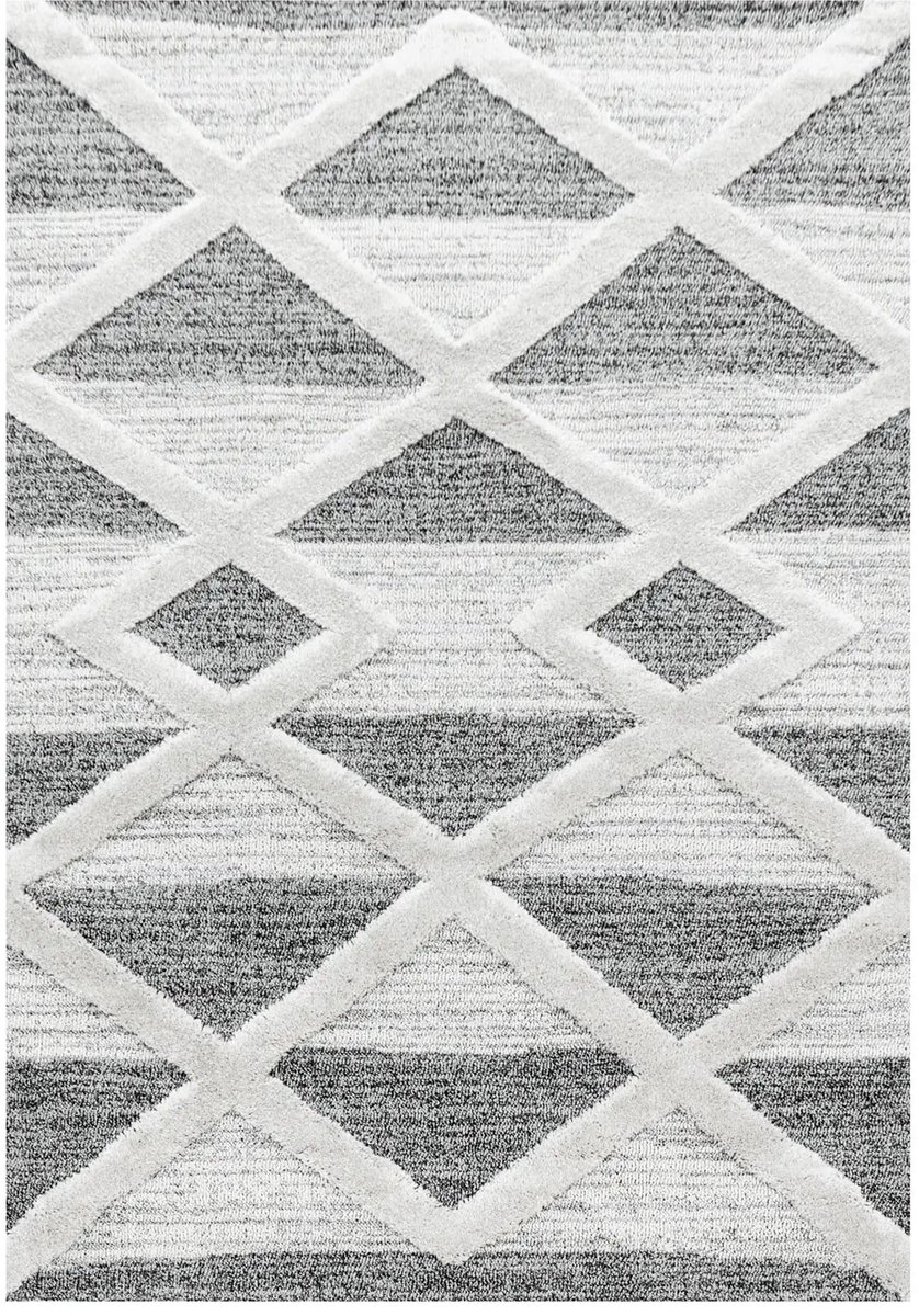 Dutch XXL Scandinavisch Vloerkleed | Tapijt | Pisa | Geometrisch | Grijs | 140x200 cm