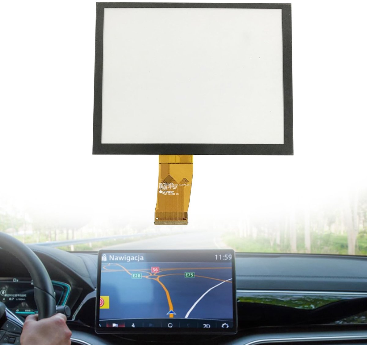 Navigatie Glas voor Dodge RAM Jeep Chrysler - 8.4 Inch Touch Screen Digitizer