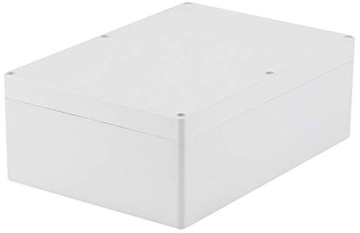 Ip65 waterdichte doe-het-zelf aansluitdoos, witte universele elektrische projectbehuizing, 10,3 x 7,3 x 3,7 inch, kunststof behuizing projectkoffer, met 6 schroeven