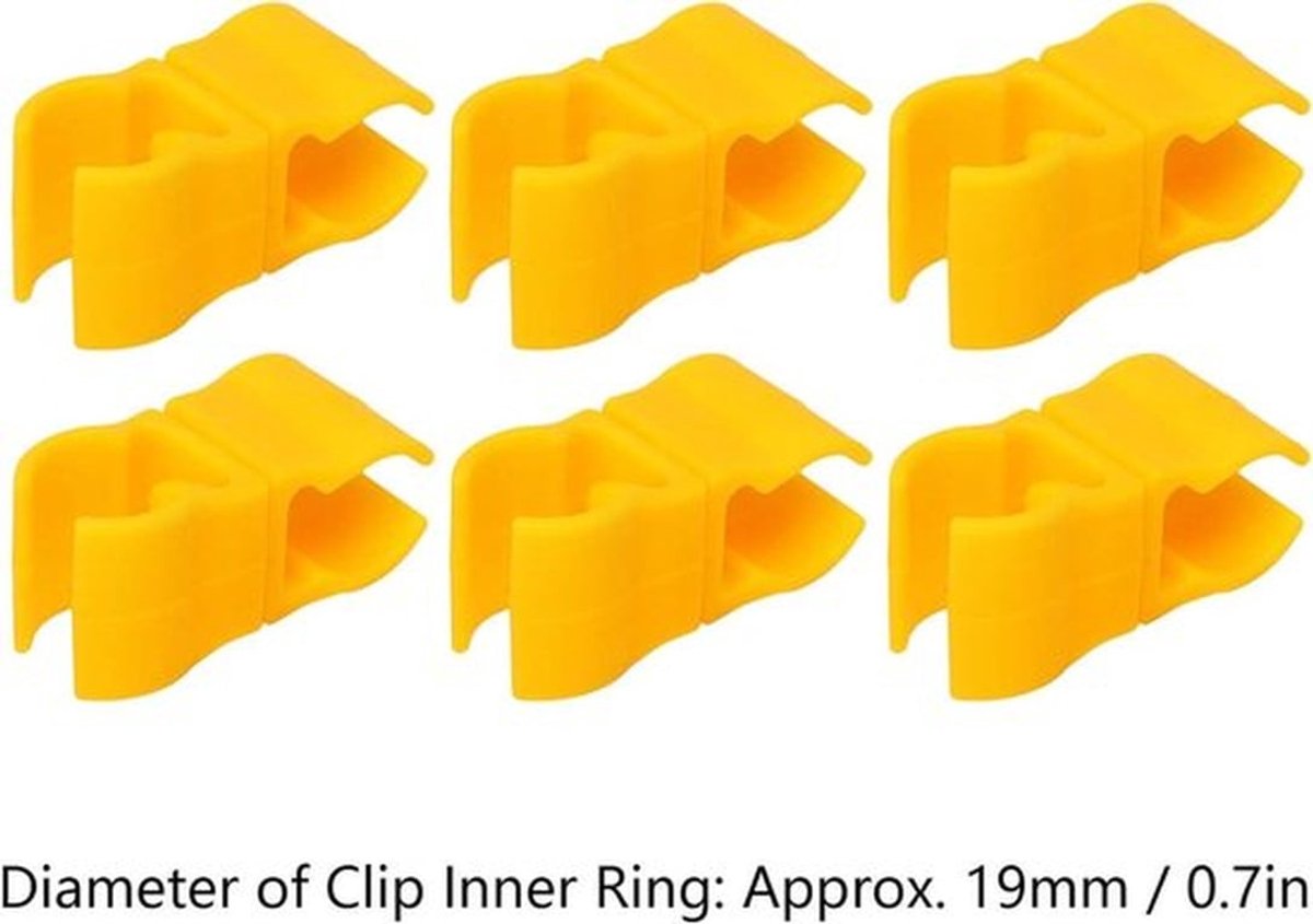 Set van 10 outdoor clips voor voetbaltraining, geschikt voor vlaggenmasten en behendigheidstraining, met stevige bevestiging voor coachingpalen en sticks