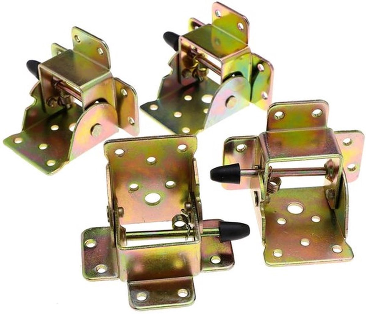 4 Pcs Iron Locking Vouwen Tafel Stoel Been Beugels Scharnieren Meubels DIY Set/Kit
