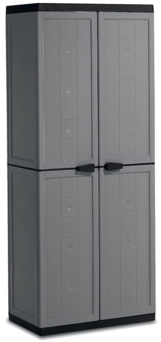 Opbergkast voor kleding - Donkergrijs/zwart, 68 x 39 x 166 cm