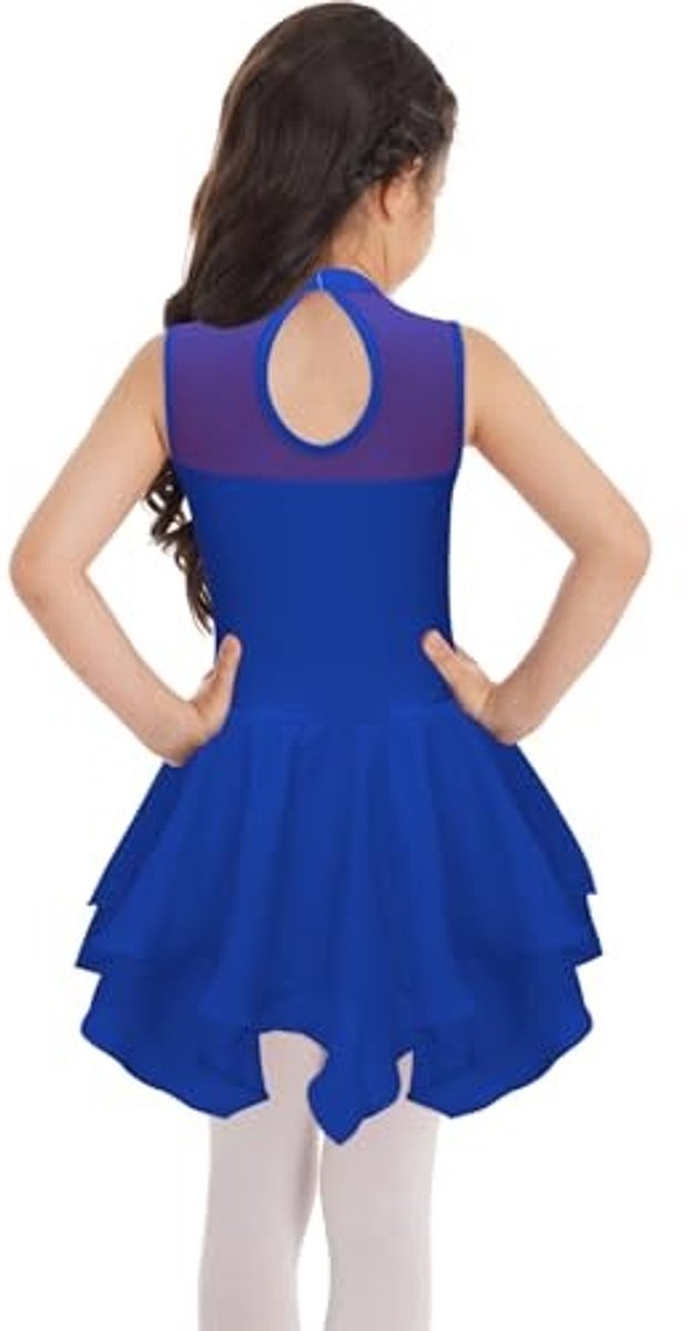 Meisjes Leotard voor Kunstschaatsen - Blauw