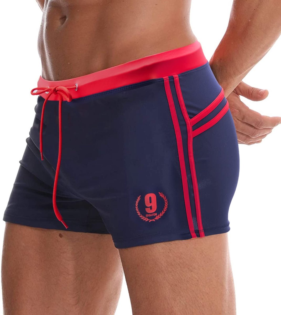 Sportieve Herenzwembroek met Touwsluiting - Rood
