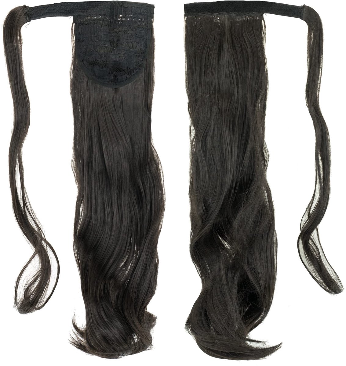 Ponytail Haarstukken - Donkerbruin Krullend